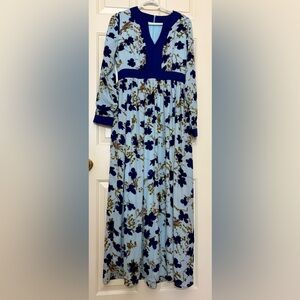 Floral Blue Maxi Dress size XS/S